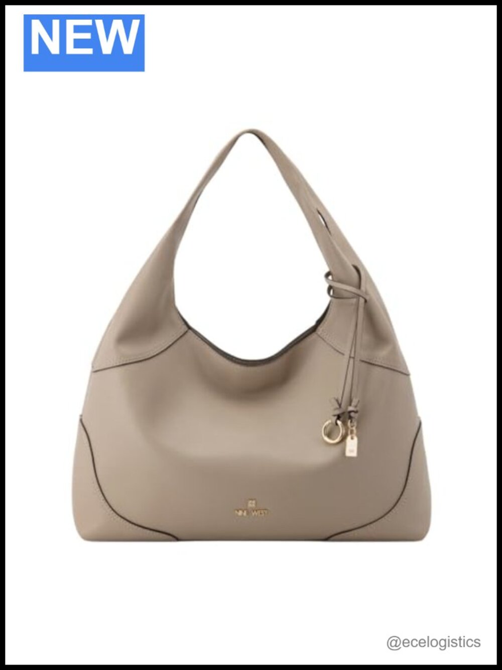 Hobo Shoulder Bag Triple Compartment Zipper PU Leather